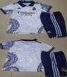 2023-2024 Real Madrid club white blue soccer jerseys away