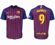 2018-2019 Barcelona thailand version #9 SUAREZ red blue soccer jersey home