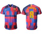 2018-2019 Thailand version Barcelona #8 A.INIESTA red blue 20th Anniversary Stadium Shirt