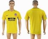 2017-2018 Atletico Madrid thailand version yellow soccer jersey away