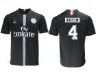 2018-2019 Paris saint germain Jordan #4 KEHRER thailand version black soccer jersey away