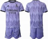 2022-2023 Real Madrid club purple soccer jersey away