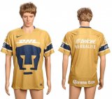 2018-2019 Pumas UNAM club yellow soccer jersey away