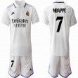2022-2023 Real Madrid club #7 MBAPPE white soccer jersey home