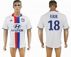 2016-2017 Lyon club FEKIR #18 thailand version white soccer jersey home