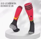 2022 Belgium Team red soccer socks home