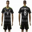 2015-2016 Wales team KING #8 gray black soccer jersey away