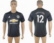 2017-2018 Manchester united #12 SMALLING thailand version black soccer jersey away