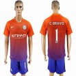 2016-2017 Manchester city club C.BRAVO #1 orange soccer jersey away