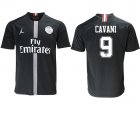 2018-2019 Paris saint germain Jordan #9 CAVANI thailand version black soccer jersey away