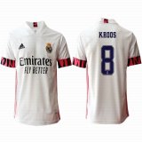 2020-2021 Real Madrid Thailand version #8 KROOS white soccer uniforms home