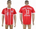 2017-2018 Bayern Munich Thailand version #31 SCHWEINSTEIGER red soccer uniforms home