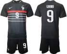 2022 France World Cup #9 GIROUD black soccer Jerseys home