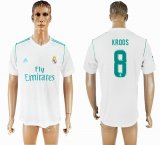 2017-2018 Real Madrid Thailand version #8 KROOS white soccer jersey home