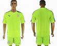 2018 World Cup Uruguay fluorescent green goalkeeper soccer jersey