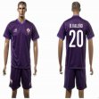 2015-2016 Fiorentina club B.VALERO #20 purple soccer uniforms home