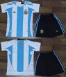 2024-2025 Argentina team skyblue white black kid soccer jerseys home