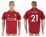 2018-2019 Liverpool Thailand version #21 LUCAS red soccer jersey