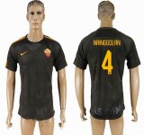 2017-2018 Rome Thailand version #4 NAINGGOLAN black soccer jersey away