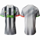 2019-2020 Juventus FC thailand version white black soccer uniforms away-HQ