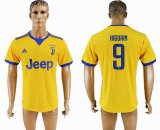 2017-2018 Juventus FC #9 HIGUAIN thailand version Yellow soccer jersey away