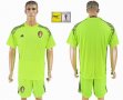 Belgium fluorescent green goalkeeper soccer jersey FIFA World Cup and Russia 2018 patch