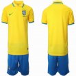 2022 World Cup Brazil team yellow blue soccer jersey home