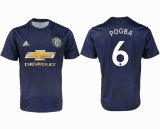 2018-2019 Manchester united thailand version #6 POGBA blue soccer jersey away