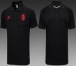 2023-2024 AC Milan Club black polo soccer shirts C998