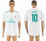 2017-2018 Real Madrid Thailand version #10 JAMES white soccer jersey home