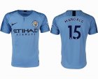 2018-2019 Manchester City club thailand version #15 MANGALA skyblue soccer jerseys home