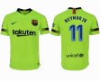 2018-2019 Barcelona thailand version #11 NEYMAR JR green soccer jersey away