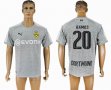 2017-2018 Dortmund #20 PAMOS Gray goalkeeper soccer jersey away