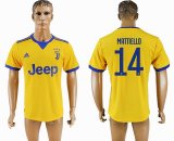 2017-2018 Juventus FC #14 MATTIELLO thailand version Yellow soccer jersey away