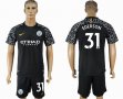 2017-2018 Manchester city #31 EDERSON black goalkeeper soccer jersey