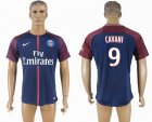 2017-2018 Paris saint germain Thailand version #9 CAVANI blue soccer jersey home