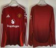 2024-2025 Manchester United club thailand version red long sleeves soccer jerseys home