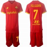 2021-2022 Rome club #7 PELLEGRINI red soccer jersey home