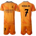 2024-2025 Real Madrid club #7 RONALDO orange soccer jersey away-HQ