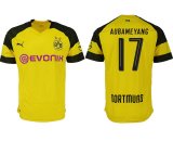 2018-2019 Dortmund thailand version #17 AUBAMEYANG yellow soccer jersey home