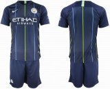 2018-2019 Manchester City club blue soccer jersey away