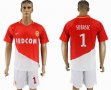 2017-2018 Monaco club #1 SINASIC white red soccer jerseys home