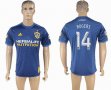 2017-2018 Los Angeles Galaxy #14 ROGERS Thailand version blue soccer jersey away