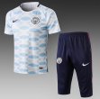 2018-2019 Manchester city club white purple blue soccer uniforms with 75% long shorts