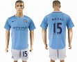 2017-2018 Manchester City #15 NAVAS skyblue soccer jersey home