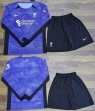 2023-2024 Liverpool club purple dark blue long sleeves soccer jerseys