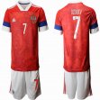 2020-2021 Russia team #7 OZDOEV red soccer jersey home