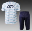 2018-2019 Manchester city club white purple blue soccer uniforms with 75% long shorts-1