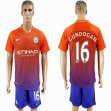 2016-2017 Manchester city club GUNDOGAN #16 orange soccer jersey away