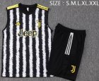 2023-2024 Juventus white black soccer vest uniforms D839